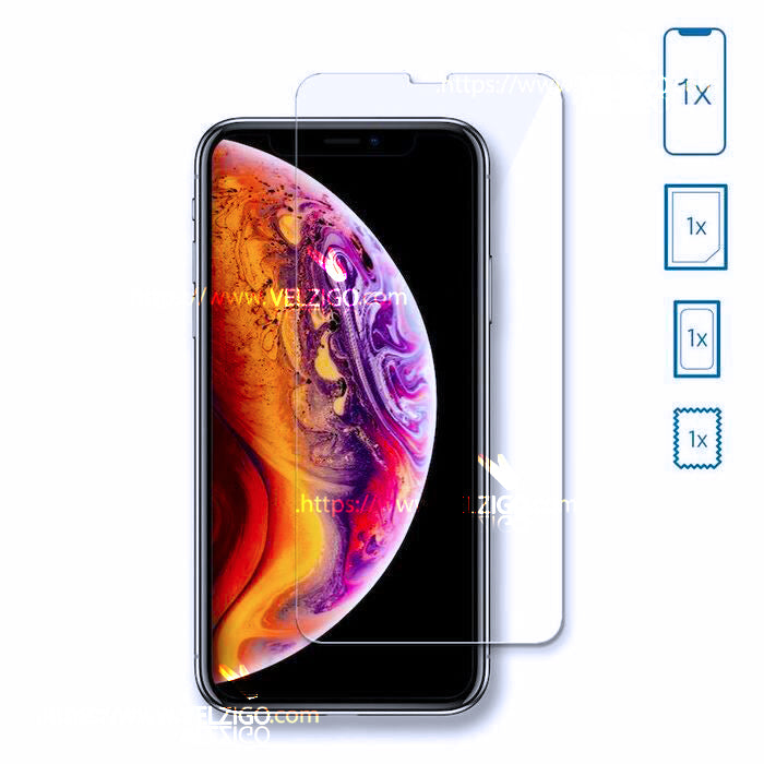 Vitre de protection téléphone tactile anti-reflet pour Apple iPhone XS (2018) 5,8 pouces en verre trempé ultra-mince et haute résistance
