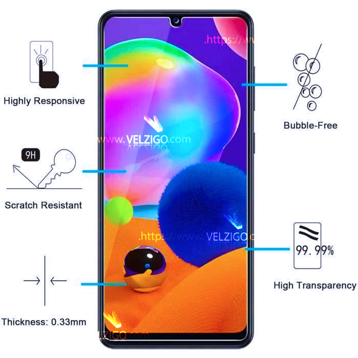 Vitre de protection mobile écran anti-chocs pour Samsung Galaxy M32 sorti en 2021, écran de 6,4 pouces, modèle SM-M325 en verre trempé haute transparence et haute clarté
